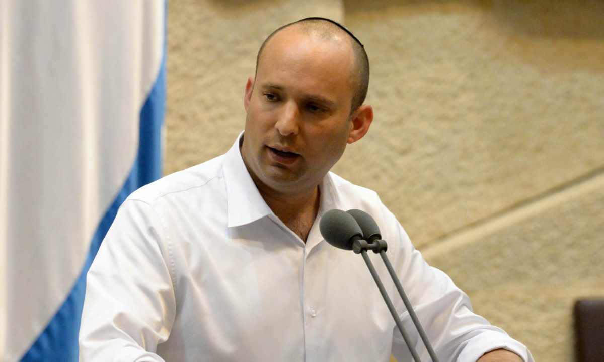 Naftali Bennett speaks to Knesset